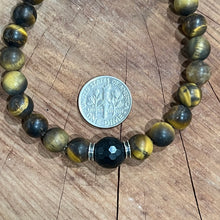 Men’s Sterling Tiger Eye Black Onyx Bracelet
