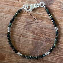 Natural Green Paraiba Tourmaline Labradorite Bracelet