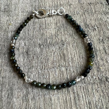Natural Green Paraiba Tourmaline Labradorite Bracelet
