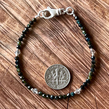 Natural Green Paraiba Tourmaline Labradorite Bracelet