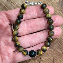 Men’s Sterling Tiger Eye Black Onyx Bracelet