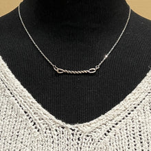 Twisted Sterling Bar Necklace