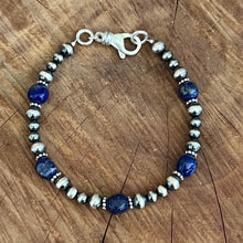 Navajo Pearl Lapis Bracelet