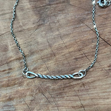 Twisted Sterling Bar Necklace
