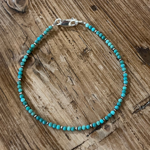 Turquoise and Navajo Pearl Ankle Bracelet