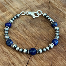 Navajo Pearl Lapis Bracelet