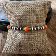 Navajo Pearl Apple Coral Bracelet