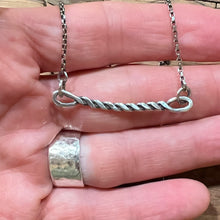 Twisted Sterling Bar Necklace