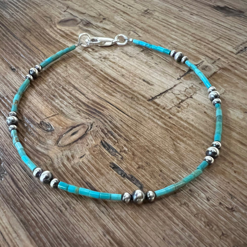 Turquoise Navajo Pearl Ankle Bracelet