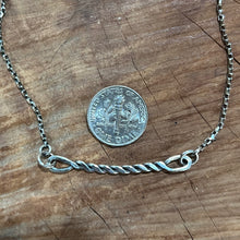 Twisted Sterling Bar Necklace