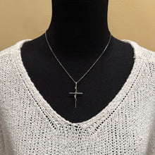 Hand Forged Twisted Sterling Cross Necklace