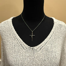 Hand Forged Twisted Sterling Cross Necklace