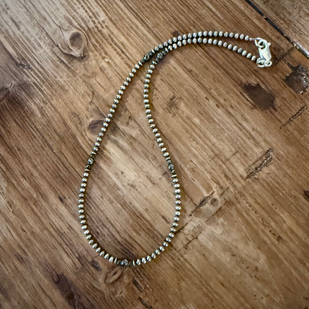 Sterling Navajo Pearl Hematite Necklace