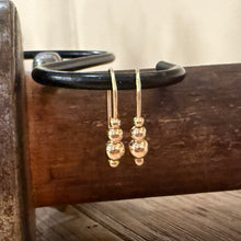 14K Yellow Gold Bead Earrings