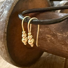 14K Yellow Gold Bead Earrings