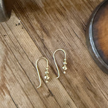 14K Yellow Gold Bead Earrings