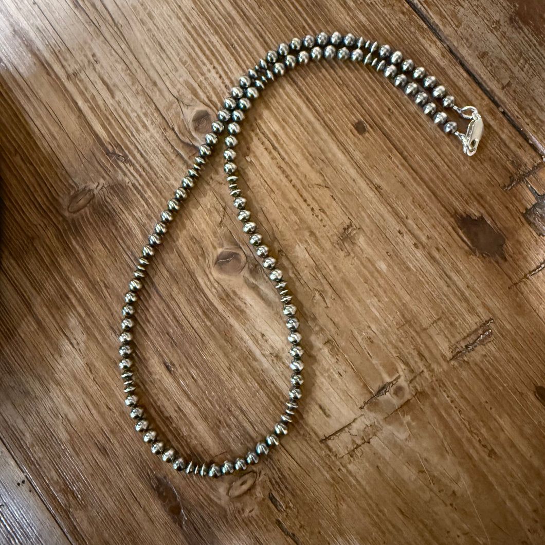 Sterling Silver Navajo Pearl Necklace