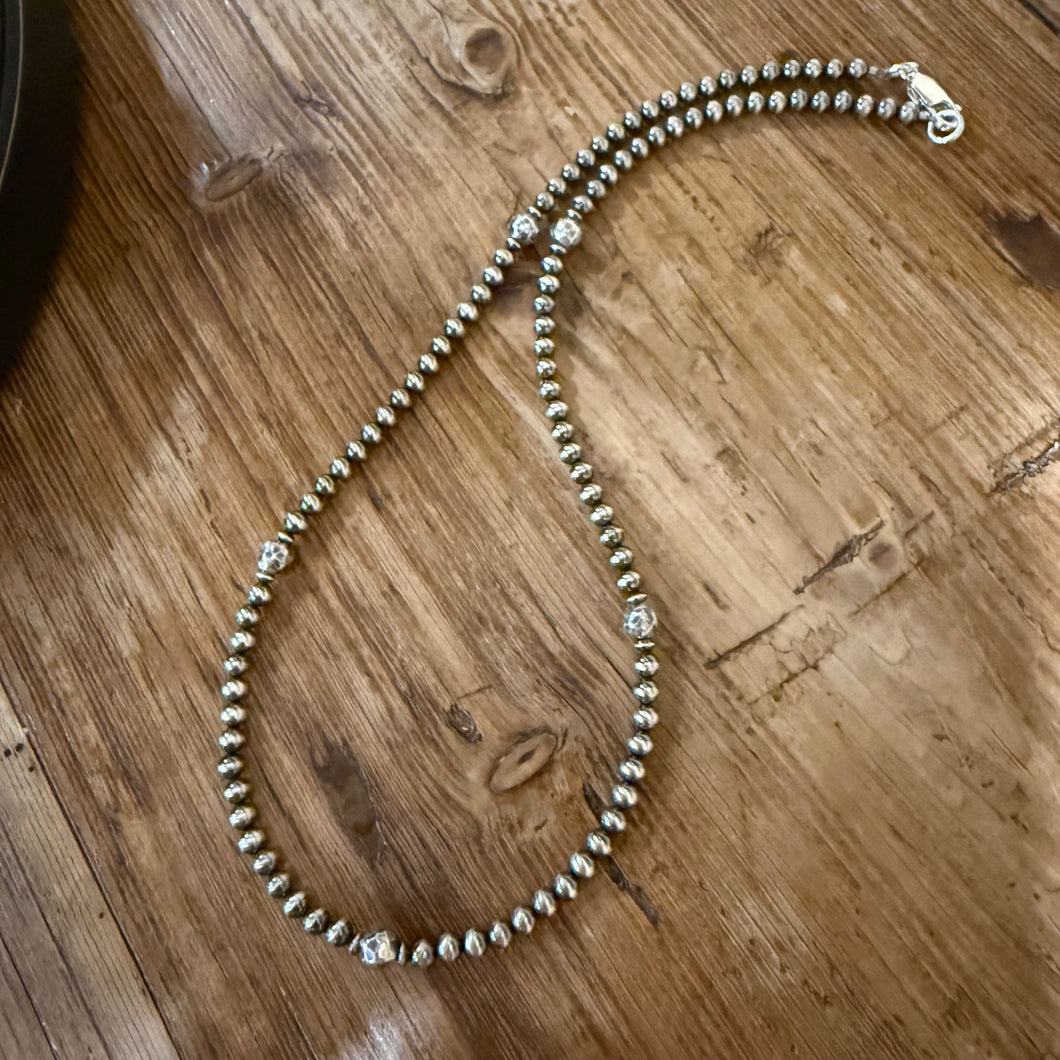 Sterling Silver Navajo Pearl Necklace