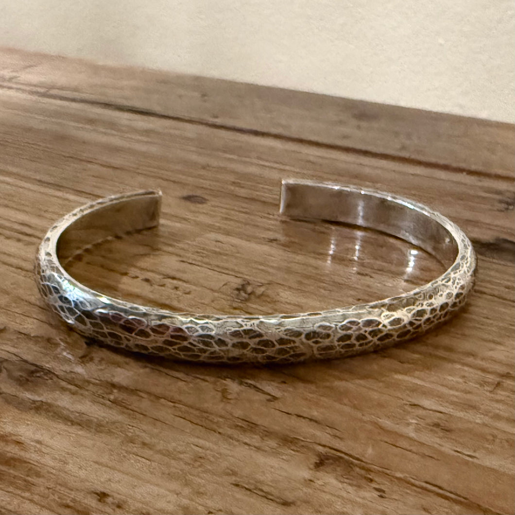Hammered Sterling Cuff Bracelet