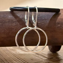 Hammered Sterling Dangle Earrings