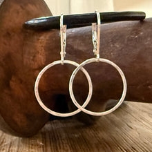 Hammered Sterling Dangle Earrings