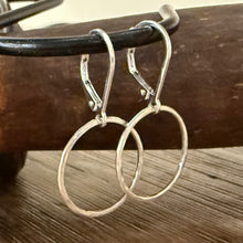 Hammered Sterling Dangle Earrings