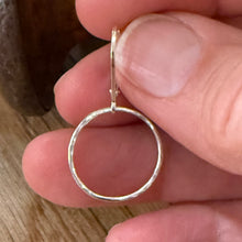 Hammered Sterling Dangle Earrings