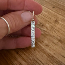 Hammered Sterling Bar Earrings