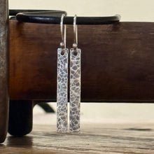Hammered Sterling Bar Earrings