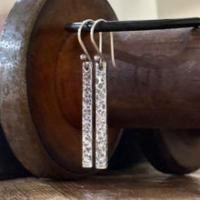 Hammered Sterling Bar Earrings