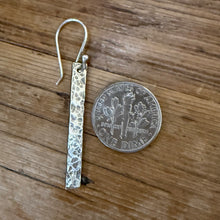 Hammered Sterling Bar Earrings