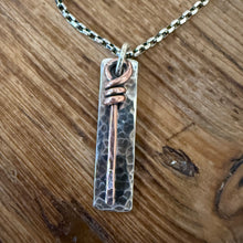 Sterling Silver and Copper Bar Necklace