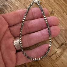 Hematite and Navajo Pearl Ankle Bracelet