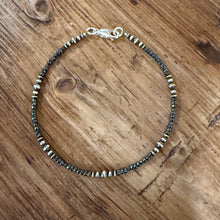 Hematite and Navajo Pearl Ankle Bracelet