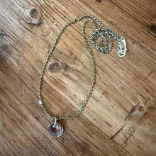 Hammered Sterling and Copper Disk Necklace