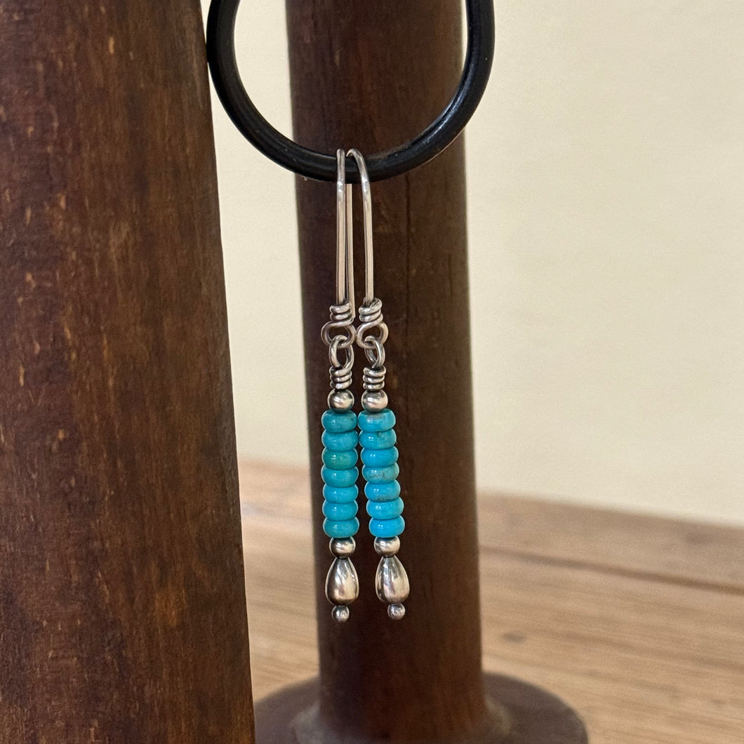 Turquoise and Navajo Pearl Earrings