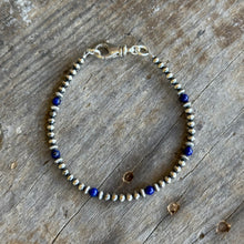 Navajo Pearl and Lapis Bracelet