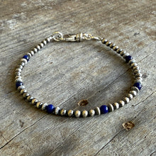 Navajo Pearl and Lapis Bracelet