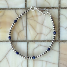 Navajo Pearl and Lapis Bracelet