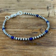 Navajo Pearl and Lapis Bracelet