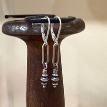 Paperclip Chain Navajo Pearl Earrings