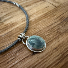 Oregon Grey Jasper, Matte Hematite & Navajo Pearl Necklace