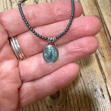 Oregon Grey Jasper, Matte Hematite & Navajo Pearl Necklace