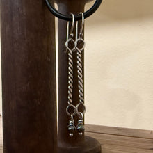 Sterling Twisted Wire and Hematite Earrings