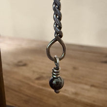 Sterling Twisted Wire and Hematite Earrings