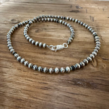 Sterling Navajo Pearl and Black Onyx Necklace