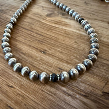 Sterling Navajo Pearl and Black Onyx Necklace