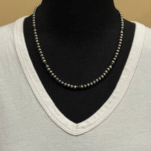 Sterling Navajo Pearl and Black Onyx Necklace