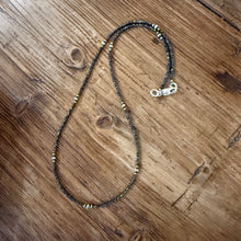 Natural Hematite & Sterling Navajo Pearl Necklace