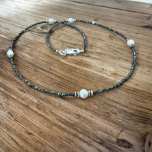 Sterling Hematite & Freshwater Pearl Necklace